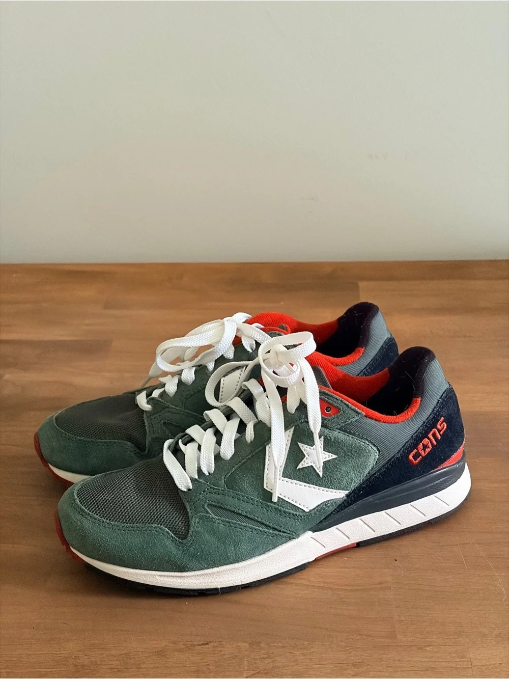 Converse CONS Thunderbolt Ox Retro Sneakers Green Orange Men's 6.5 / Women's 8.5